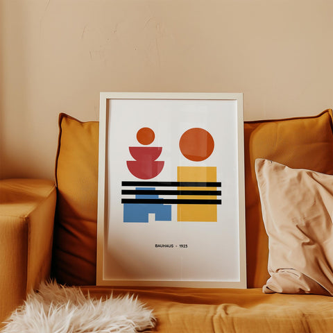 Bauhaus shapes art print