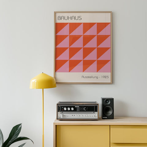 Bauhaus-inspired minimalist print