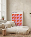 Pink and orange triangles art