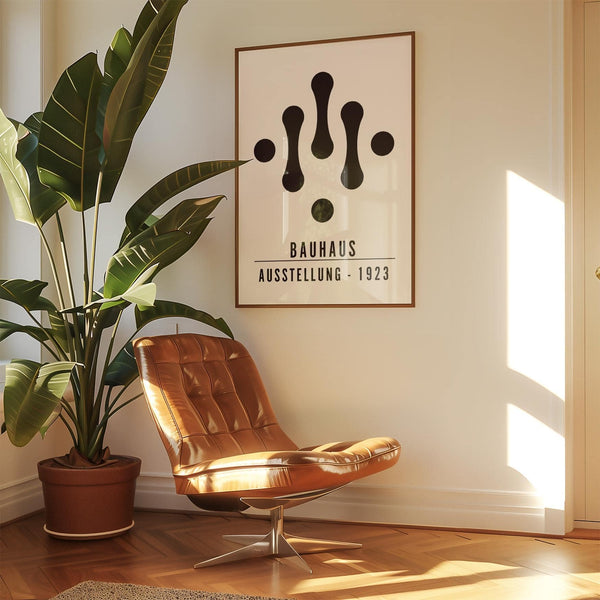 High-quality Bauhaus black and white art on matte paper