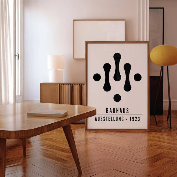 Elegant Bauhaus black and white art for office spaces