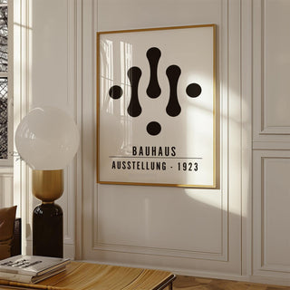 Modern Bauhaus black and white art for contemporary interiors