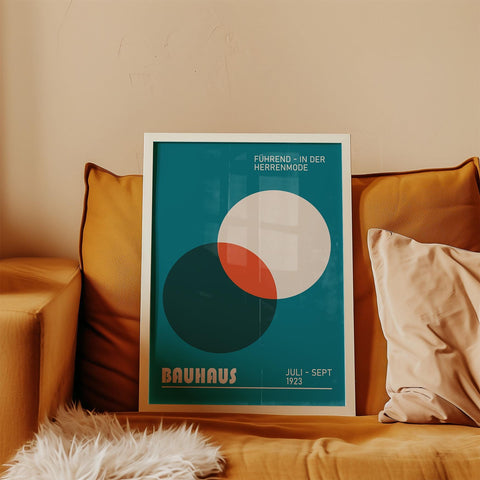 Minimalist Bauhaus-inspired wall art for home