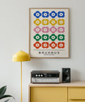 Multi-coloured pop art Bauhaus poster for modern walls