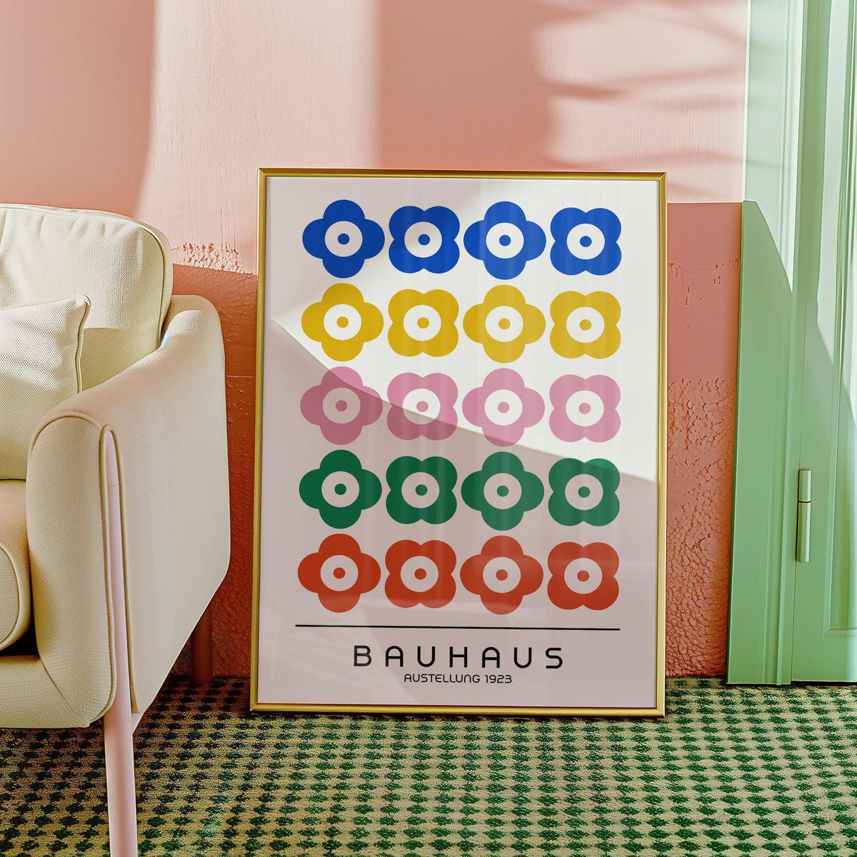 Modern Bauhaus print design for home decor