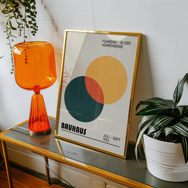 Large print geometric wall art for modernist-inspired interiors