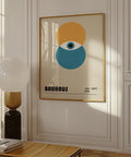 Bauhaus-inspired abstract eye wall art