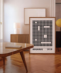 Contemporary geometric print for offices