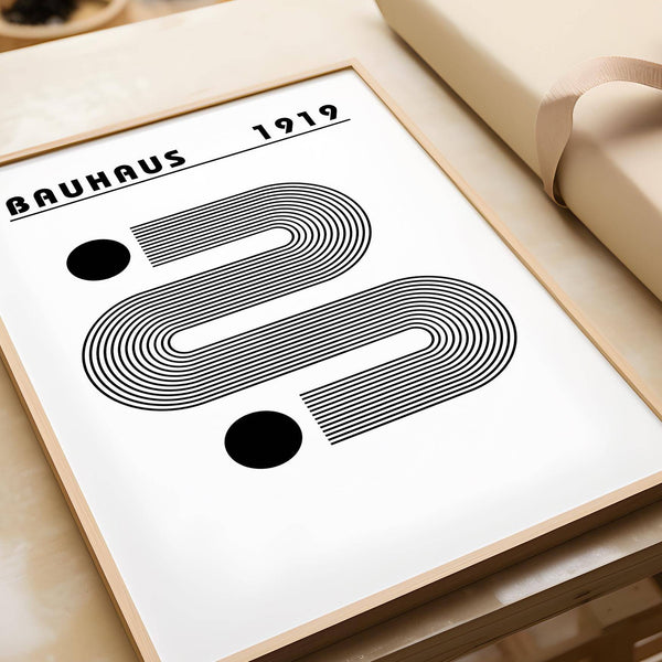 Modern black and white minimalist art for stylish office decor