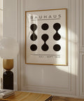 Bauhaus minimalist black geometric wall art