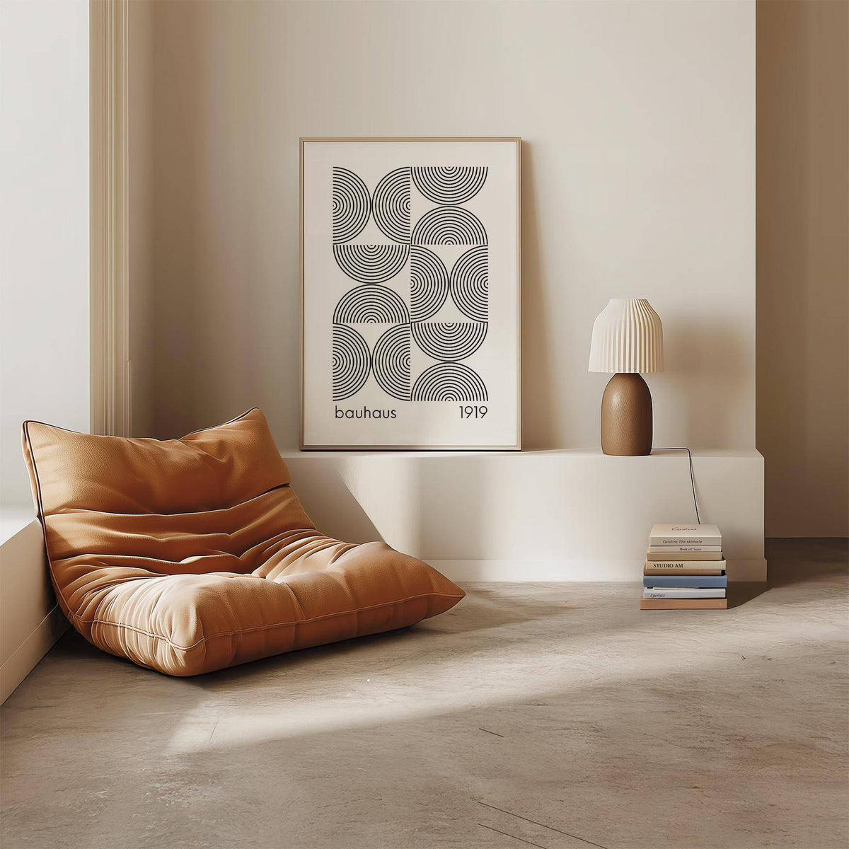 Large Bauhaus wall art print for statement walls