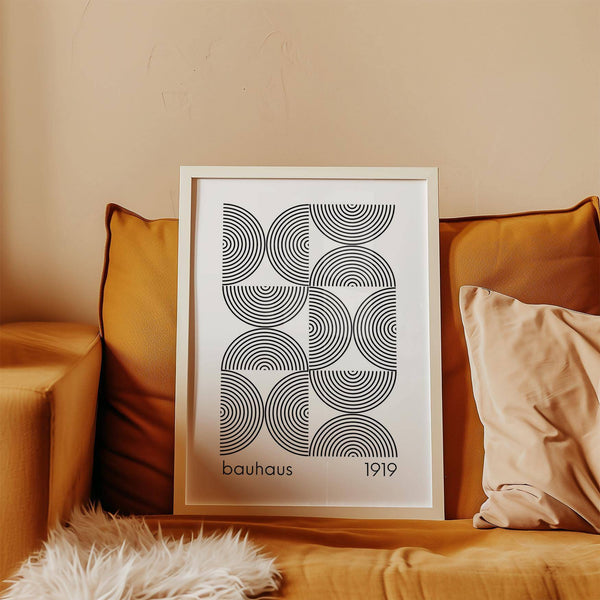 Minimalist Bauhaus wall art perfect for creative spaces