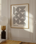 Bauhaus black geometric line wall art