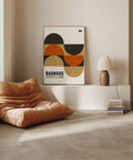 Retro Bauhaus exhibition wall decor