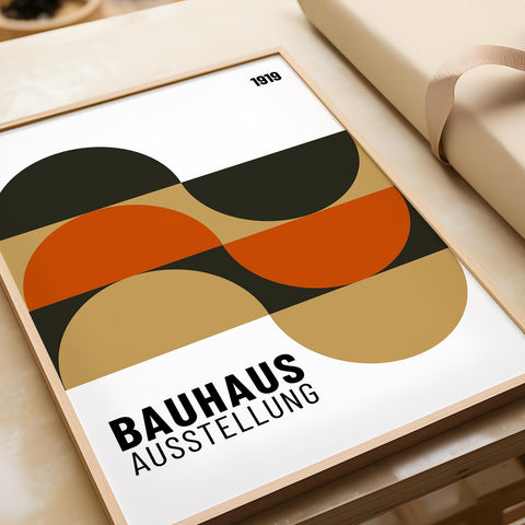 Mid-century modern Bauhaus exhibition print