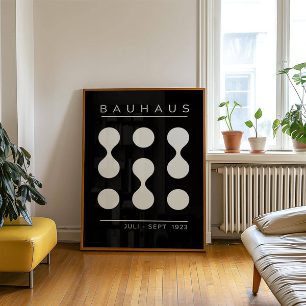 Classic Bauhaus black and white geometric art design