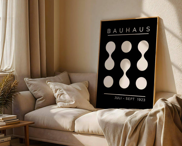 High-contrast black and white geometric art with bold shapes