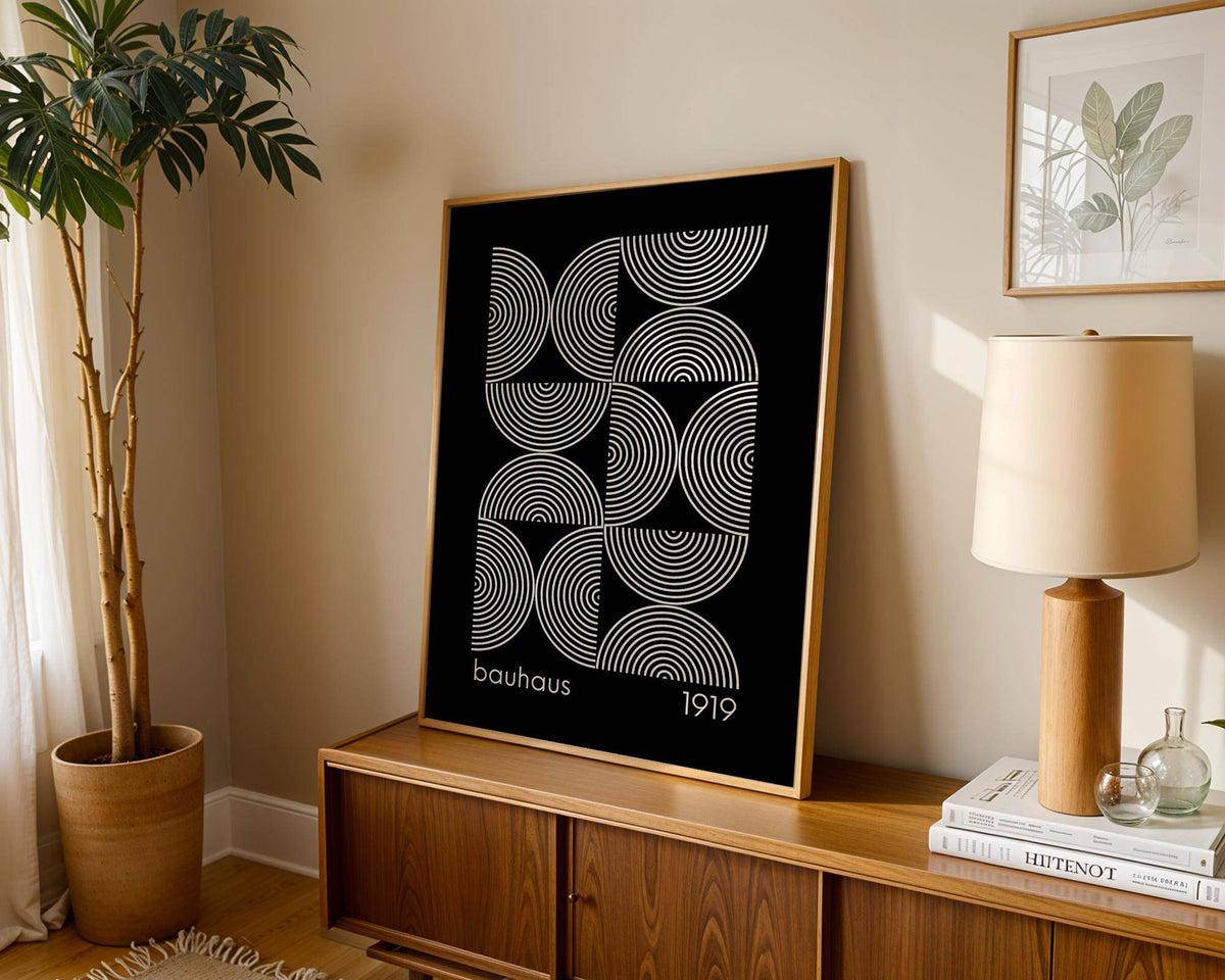 Large geometric wall art print for statement walls
