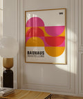 Bauhaus colourful geometric art poster for modern decor