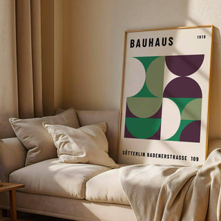 Retro-inspired mid century modern art with clean lines