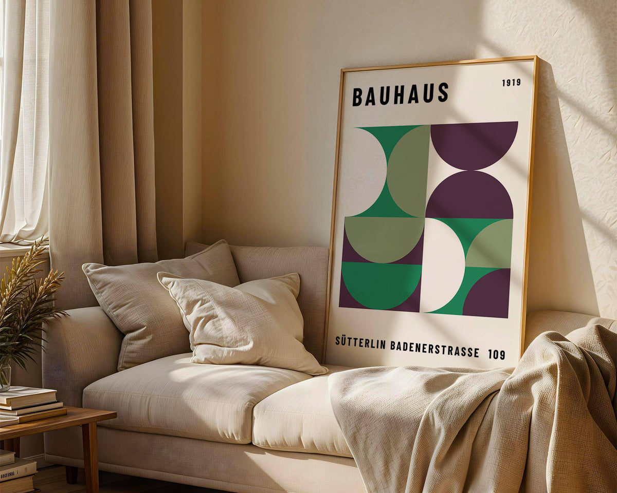 Retro-inspired mid century modern art with clean lines