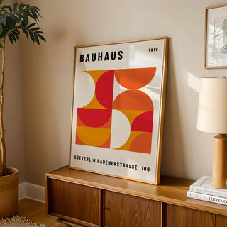 Retro-inspired mid century wall art with geometric precision