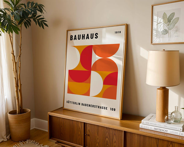 Retro-inspired mid century wall art with geometric precision