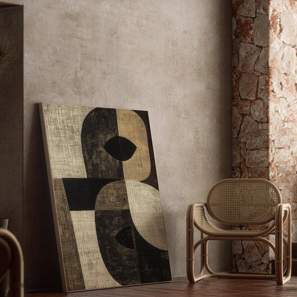 Modern wall gallery including textured large owl wall art