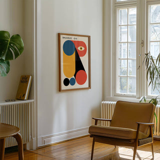 Minimalist Bauhaus graphic perfect for creative spaces