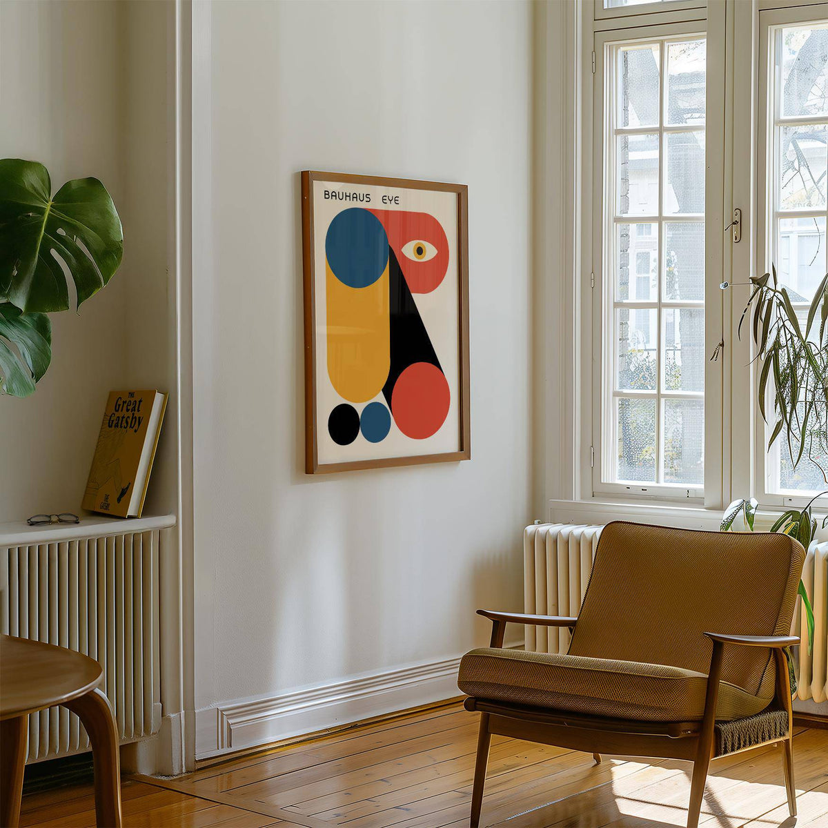 Minimalist Bauhaus graphic perfect for creative spaces