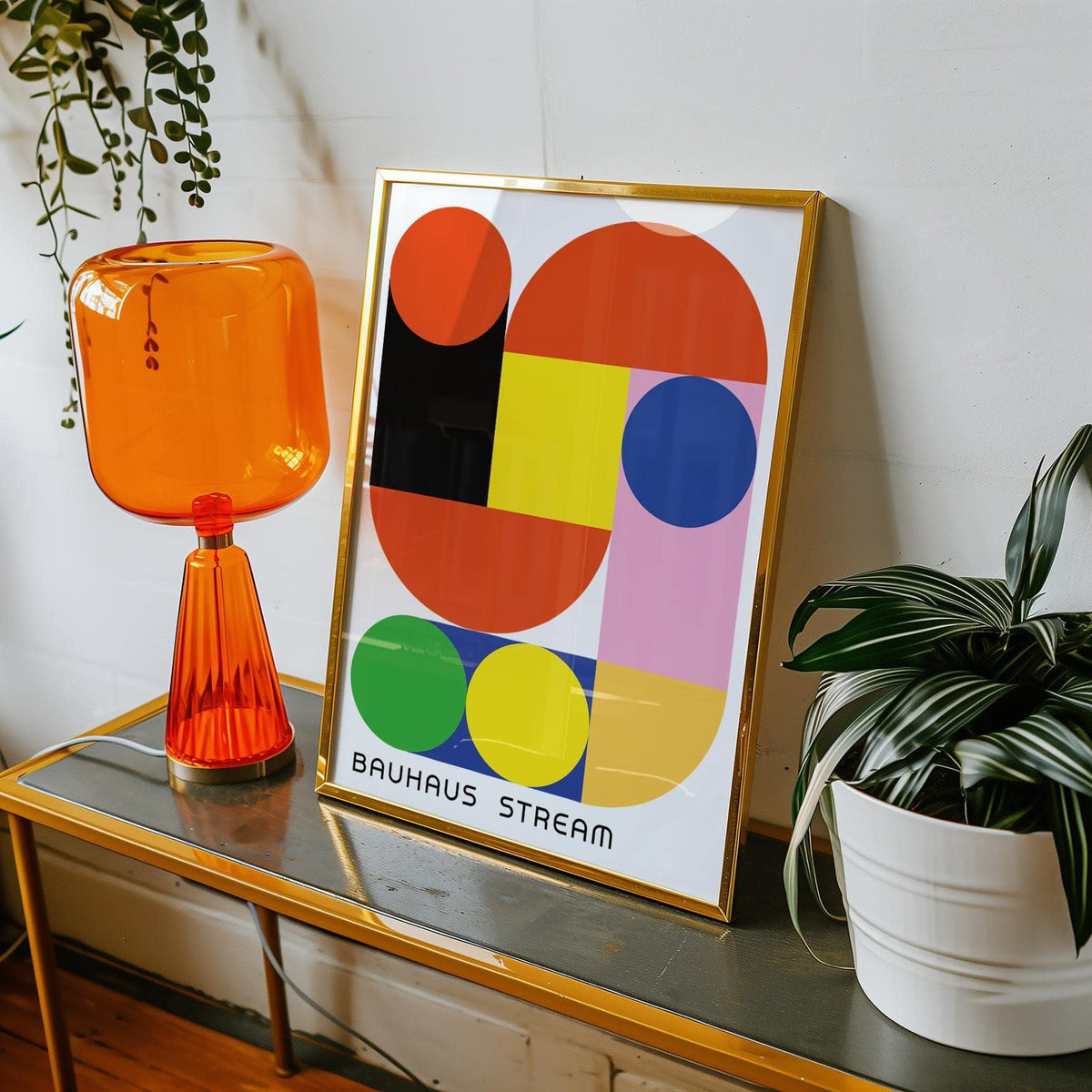 Large geometric wall decal print for statement walls