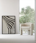 Textured wall art with organic lines