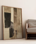 Abstract Wabi Sabi wall art in neutral tones