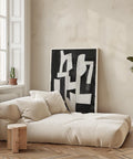 Minimalist wall decor with abstract shapes