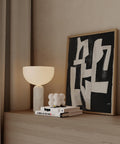 Contemporary monochrome wall art for living room