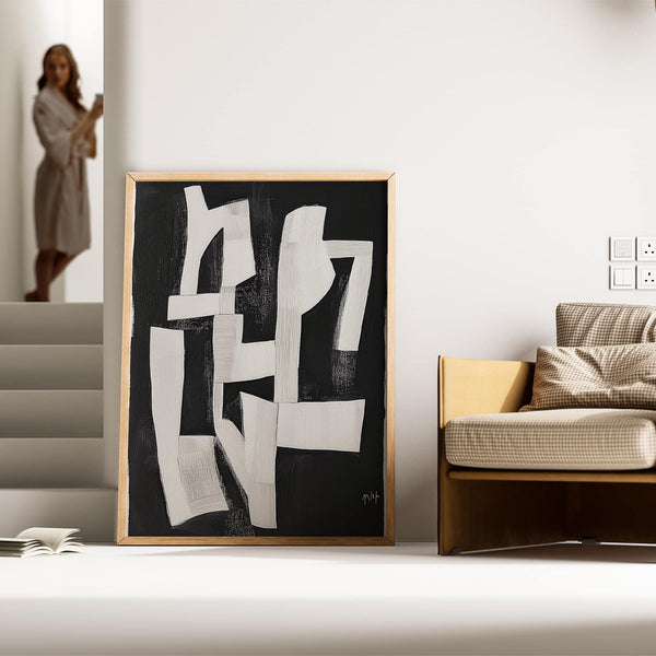 Modern Wabi Sabi wall art for living room aesthetics