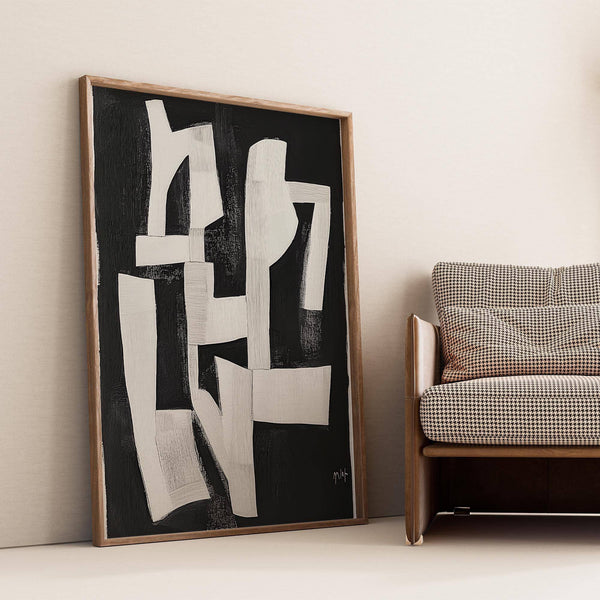 Minimalist Wabi Sabi wall art for living room decor