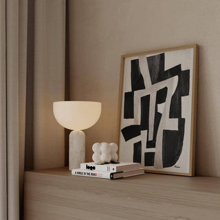 Matte finish artwork showcasing strong shapes in wabi sabi home decor