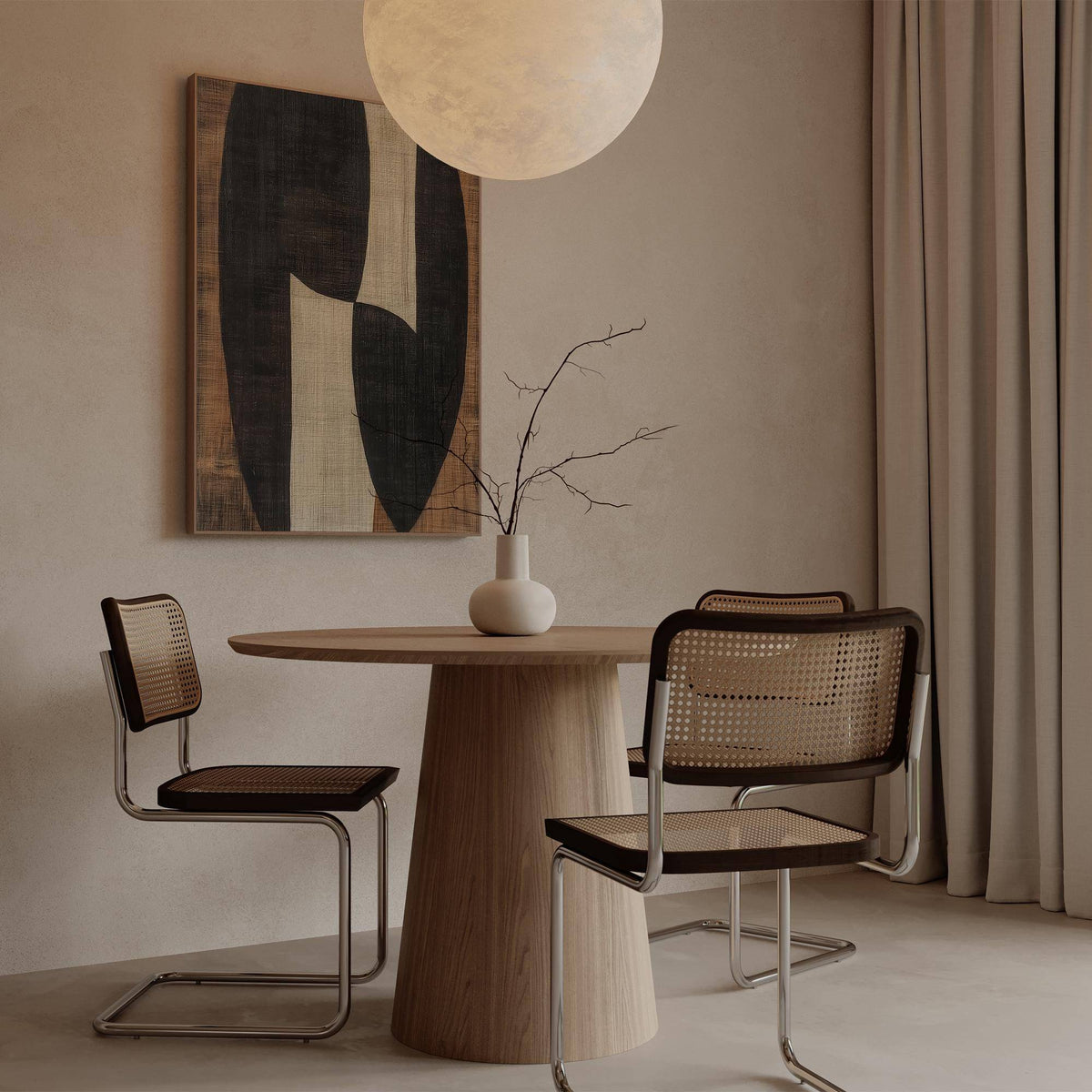 Soft minimalist design in premium-quality zen wall art series