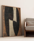 Earth Embrace abstract wall art in brown and black