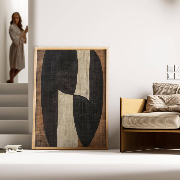 Organic shape design from minimalist zen wall art Earth Embrace