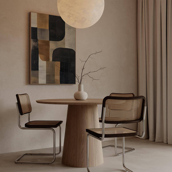 Black, grey, and gold abstract pictures for living room wall for minimalist spaces