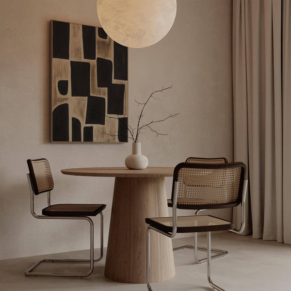 Organic mosaic composition in wabi sabi artwork abstract print