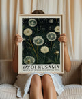 Artistic Yayoi Kusama inspired nature print for living rooms