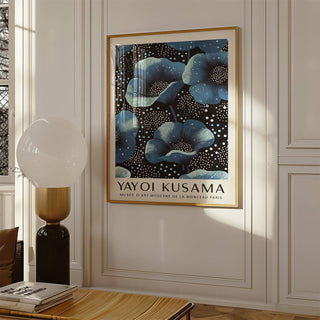 minimalist wall art blue flowers with a bold aesthetic