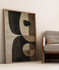 Earth Elements abstract wall art in brown and black