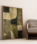 Olive Grove abstract wall art in green and beige