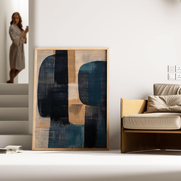 Natural colour palette showcased in minimalist wabi sabi painting