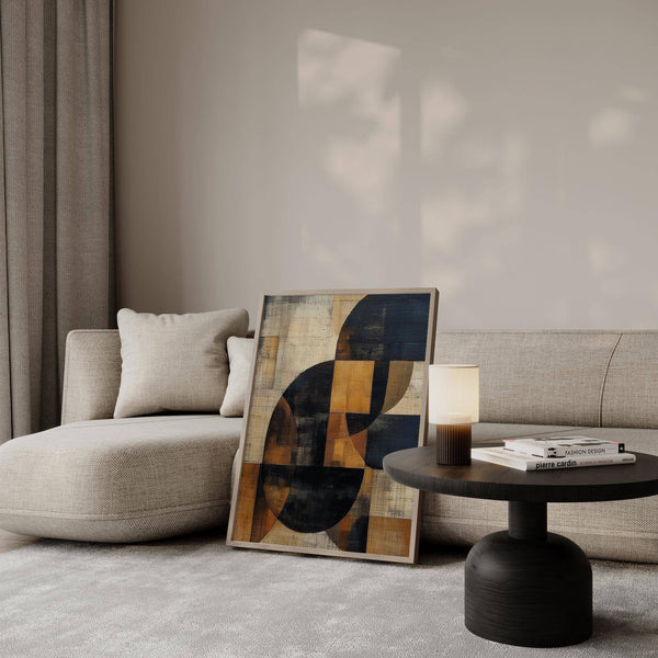 Premium matte finish showcasing texture in brown abstract wall art