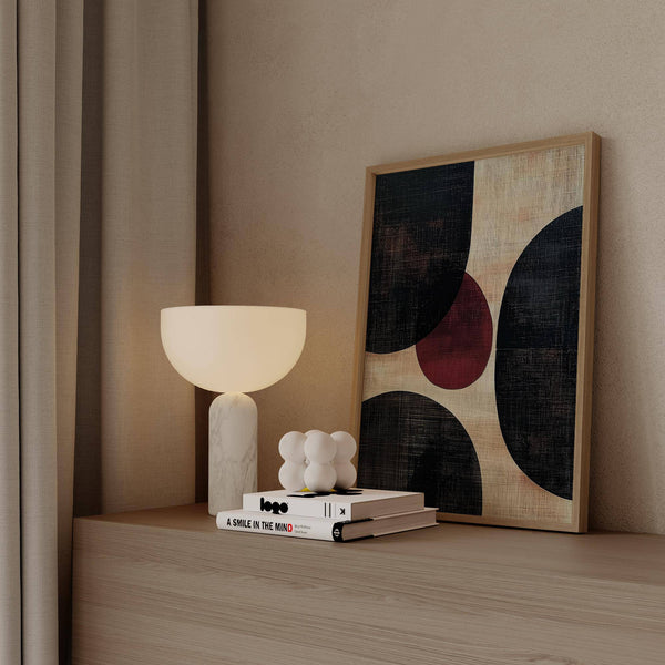 Minimalist wall art abstract with bold color contrast for office walls